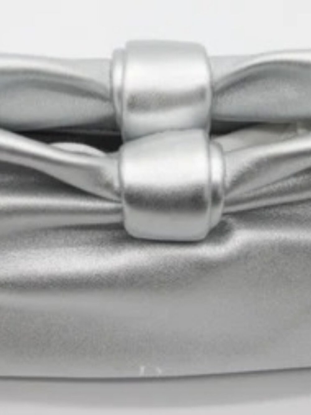 Dior or Small Dior Bow Bag Laminated Lambskin - Silver - Picture 4 of 16
